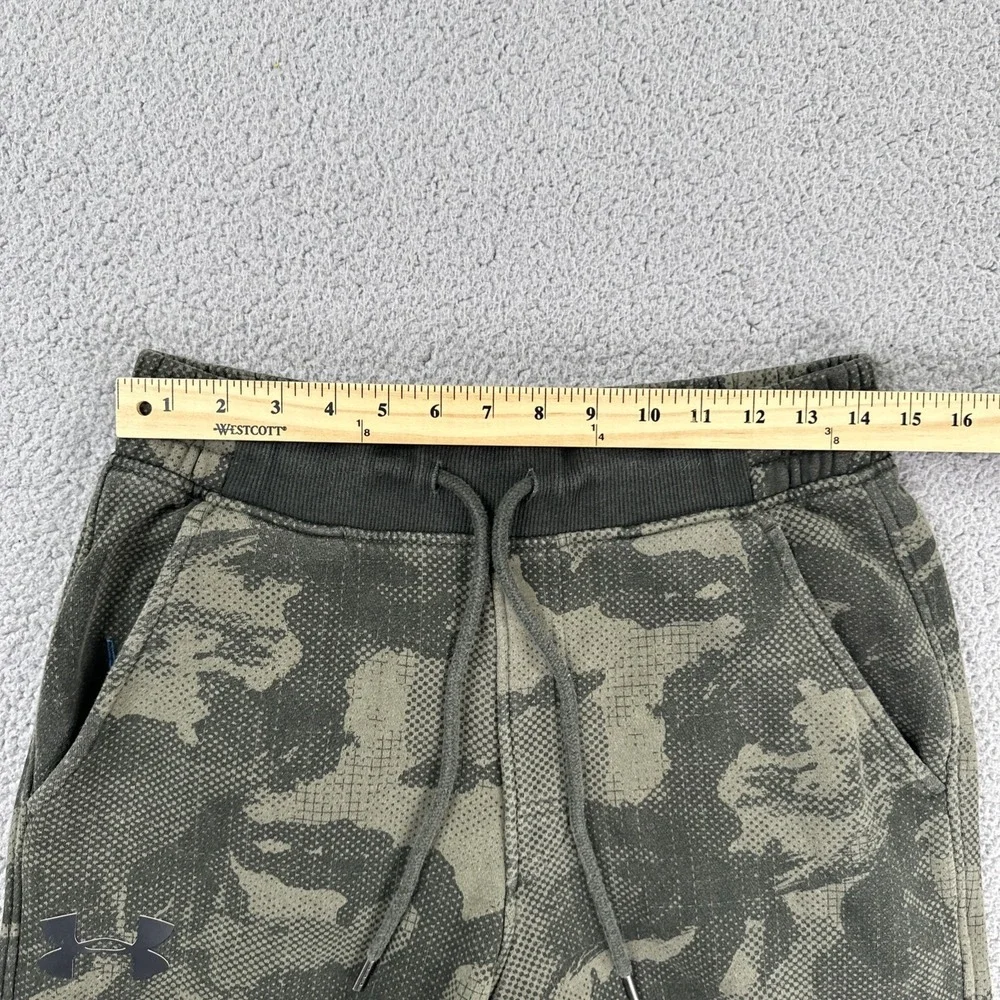 Under Armour Sweatpants Men Large Fitted Green Camouflage Joggers Cold Gear